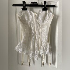 Vintage white lacy corset